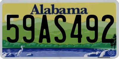 AL license plate 59AS492