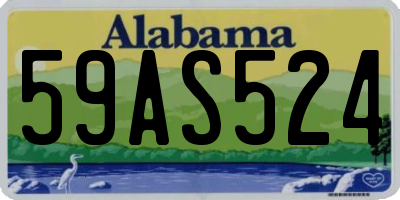 AL license plate 59AS524