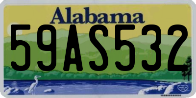AL license plate 59AS532