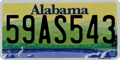 AL license plate 59AS543