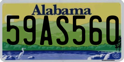 AL license plate 59AS560