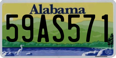 AL license plate 59AS571