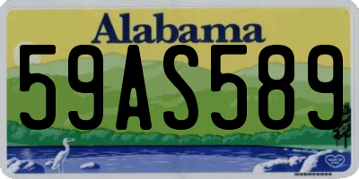 AL license plate 59AS589