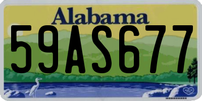 AL license plate 59AS677