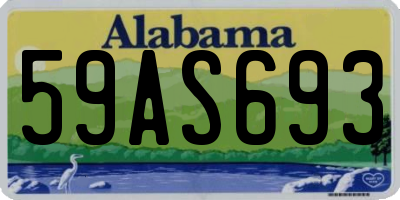 AL license plate 59AS693