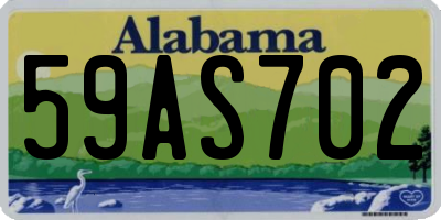 AL license plate 59AS702