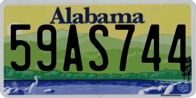 AL license plate 59AS744