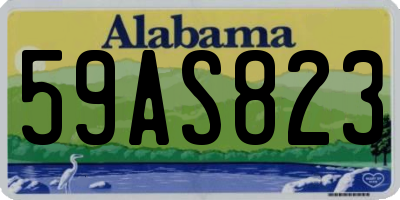 AL license plate 59AS823