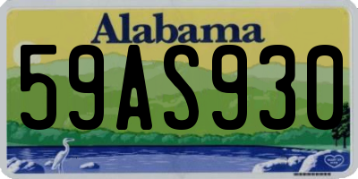 AL license plate 59AS930