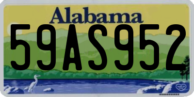 AL license plate 59AS952