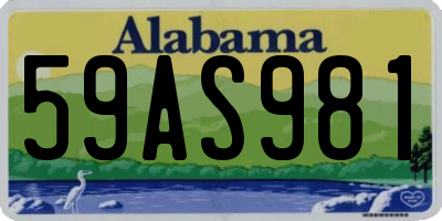 AL license plate 59AS981