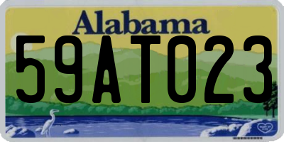 AL license plate 59AT023