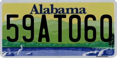 AL license plate 59AT060