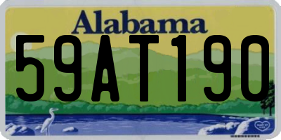 AL license plate 59AT190