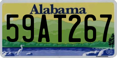 AL license plate 59AT267