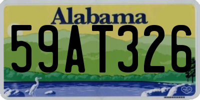 AL license plate 59AT326