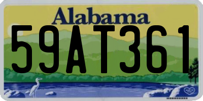 AL license plate 59AT361