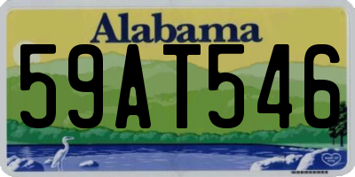 AL license plate 59AT546