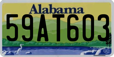 AL license plate 59AT603