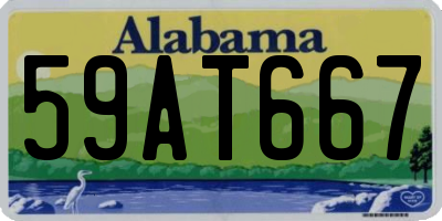 AL license plate 59AT667