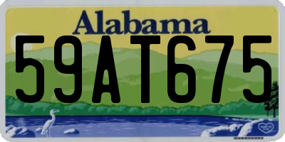 AL license plate 59AT675