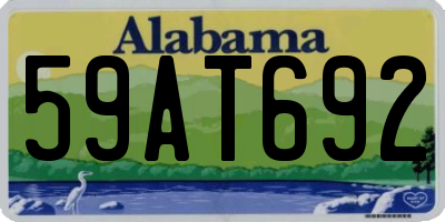 AL license plate 59AT692