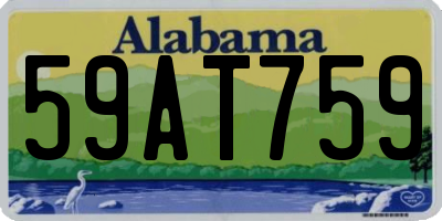 AL license plate 59AT759