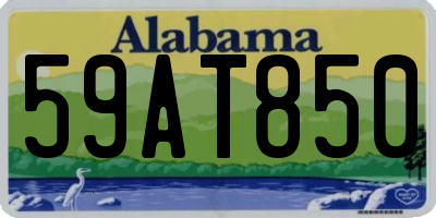 AL license plate 59AT850
