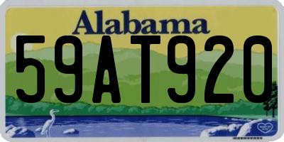 AL license plate 59AT920