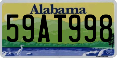 AL license plate 59AT998