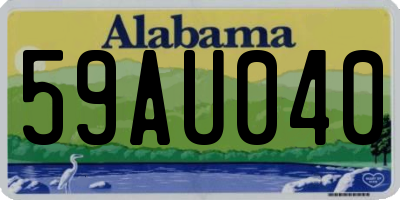 AL license plate 59AU040