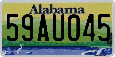AL license plate 59AU045