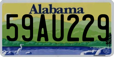 AL license plate 59AU229