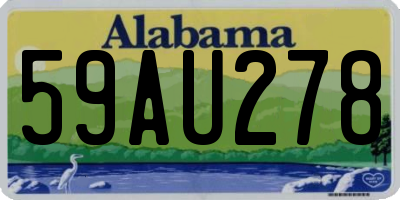 AL license plate 59AU278