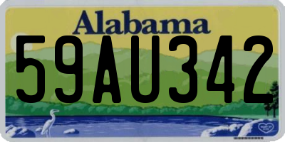 AL license plate 59AU342