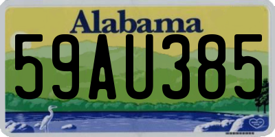 AL license plate 59AU385