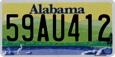 AL license plate 59AU412