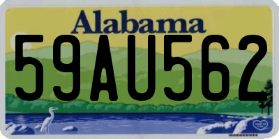 AL license plate 59AU562