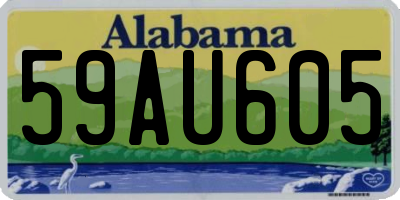 AL license plate 59AU605