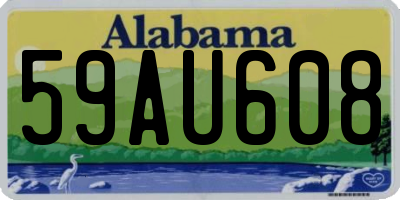 AL license plate 59AU608