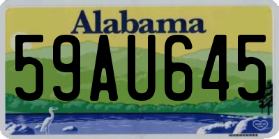 AL license plate 59AU645