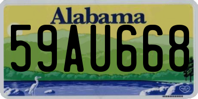 AL license plate 59AU668