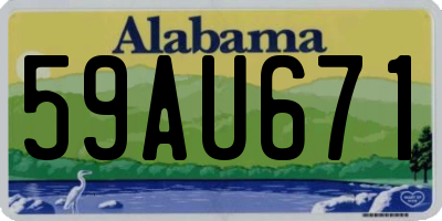 AL license plate 59AU671