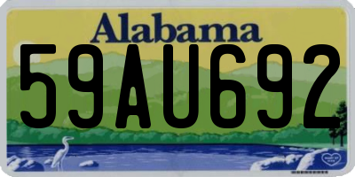 AL license plate 59AU692