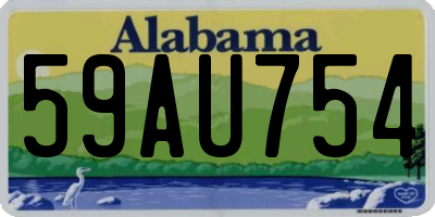 AL license plate 59AU754