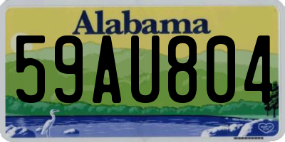 AL license plate 59AU804
