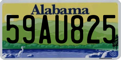 AL license plate 59AU825