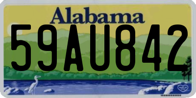 AL license plate 59AU842