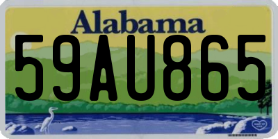 AL license plate 59AU865