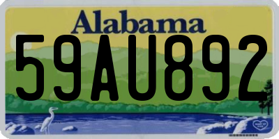 AL license plate 59AU892